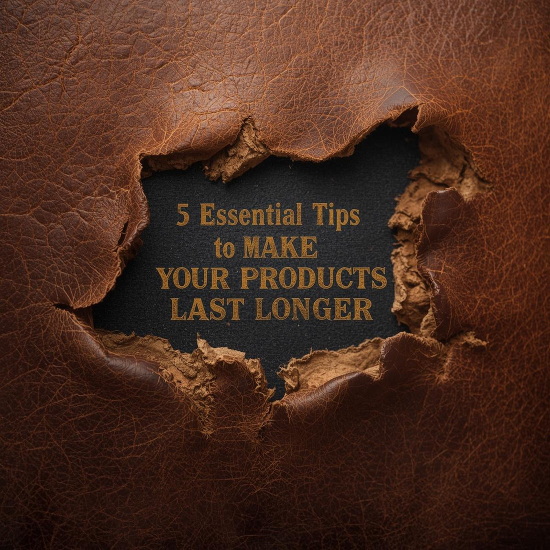 Damaged leather showing 5 essentials tips to make your products last longer