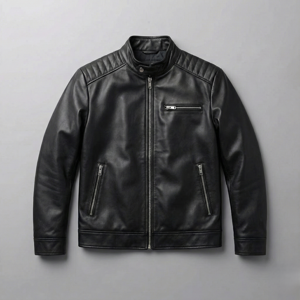 Black Lambskin Leather Jacket