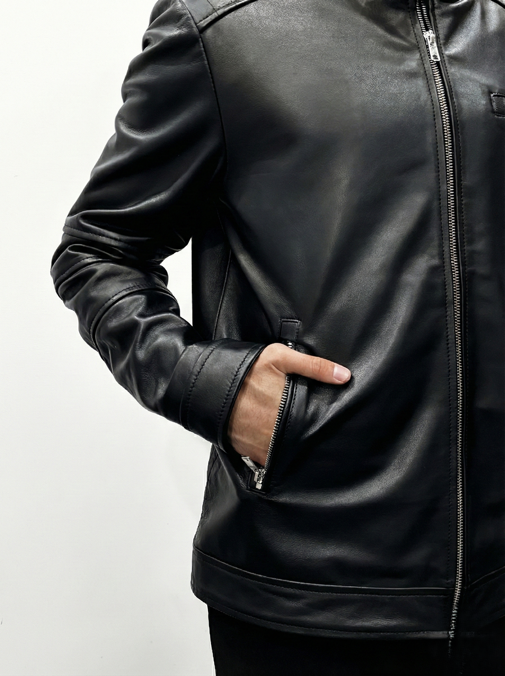 Black Lambskin Leather Jacket